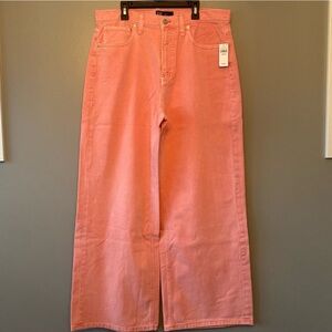Gap Women's Pink High Waist Wide-Leg Jeans